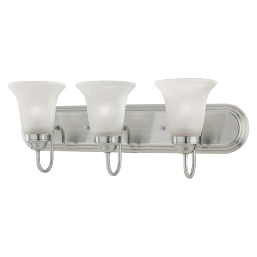 Atlas Lighting Whitmore 24'' Wide 3Lt Vanity Light, Pewter/White