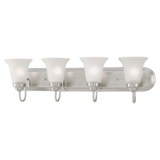 Atlas Lighting Whitmore 30'' Wide 4Lt Vanity Light, Pewter/White