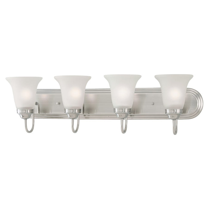 Atlas Lighting Whitmore 30'' Wide 4Lt Vanity Light, Pewter/White
