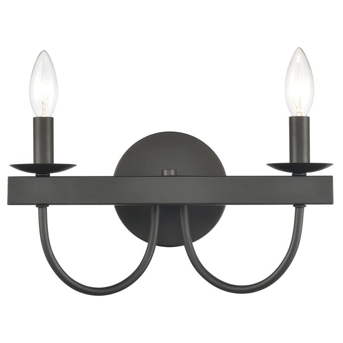 Atlas Lighting Williamson 14'' Wide 2Lt Vanity Light, Black