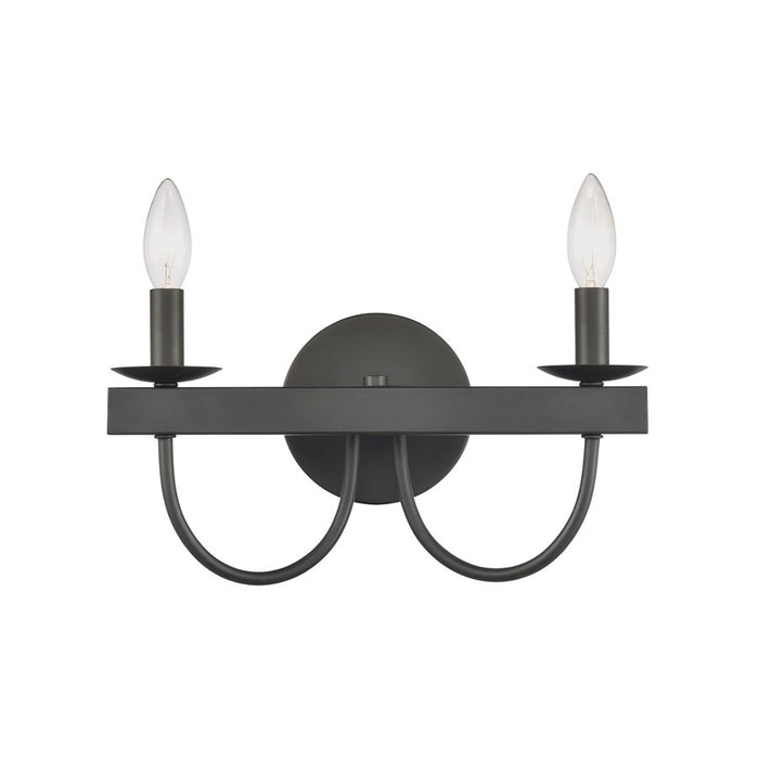 Atlas Lighting Williamson 14'' Wide 2Lt Vanity Light, Black