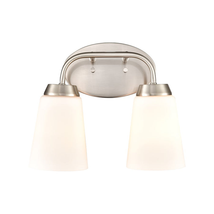 Atlas Lighting Winslow 12.5'' Wide 2Lt Vanity Light, Nickel/White