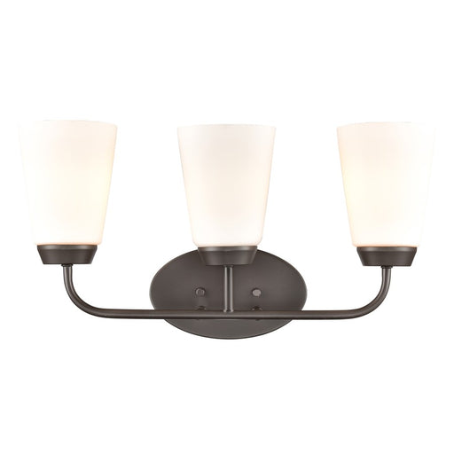 Atlas Lighting Winslow 20'' Wide 3Lt Vanity Light, Bronze/White