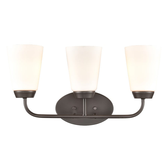 Atlas Lighting Winslow 20'' Wide 3Lt Vanity Light, Bronze/White