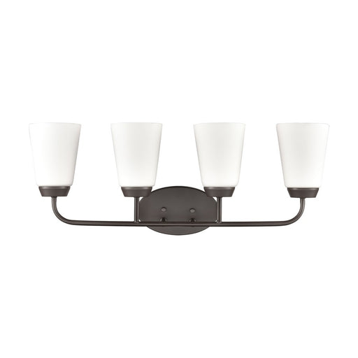 Atlas Lighting Winslow 28'' Wide 4Lt Vanity Light, Bronze/White