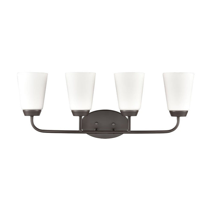 Atlas Lighting Winslow 28'' Wide 4Lt Vanity Light, Bronze/White