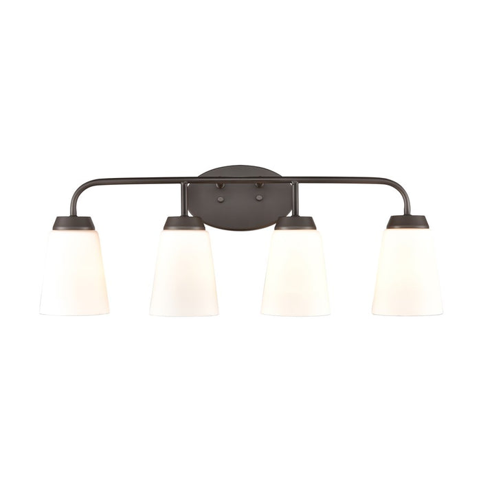 Atlas Lighting Winslow 28'' Wide 4Lt Vanity Light, Bronze/White