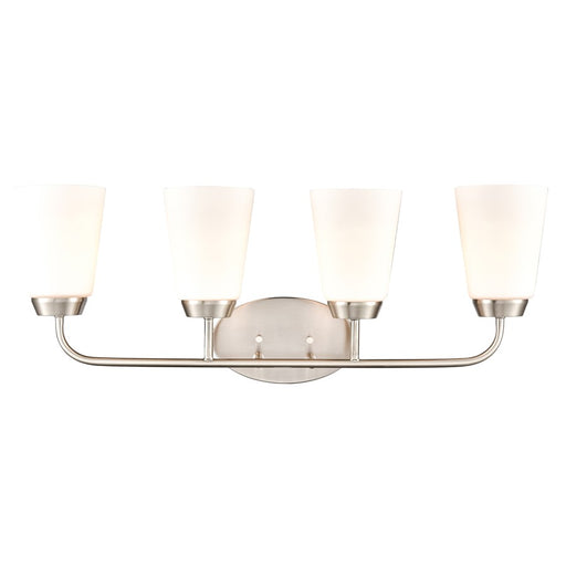 Atlas Lighting Winslow 28'' Wide 4Lt Vanity Light, Nickel/White