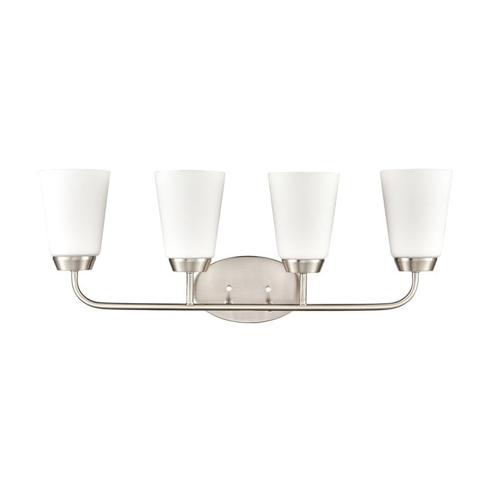 Atlas Lighting Winslow 28'' Wide 4Lt Vanity Light, Nickel/White