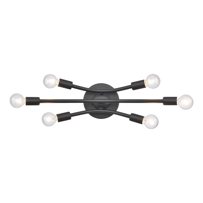 Atlas Lighting Xavier 19.75'' Wide 6Lt Vanity Light, Matte Black