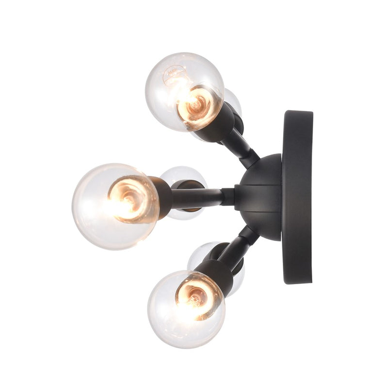 Atlas Lighting Xavier 20in 6-Light Vanity Light | Modern Matte Black | Bathroom Vanity | 19.75 x 4.75 x 6.25 in | Model WL11484-BK