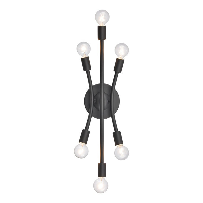 Atlas Lighting Xavier 19.75'' Wide 6Lt Vanity Light, Matte Black