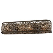 Atlas Lighting Amherst 24in 4-Light Vanity Light | Traditional Antique Bronze and Clear Crystal | Bathroom Vanity | 24 x 5 x 5 in | Model WL11505-BZ