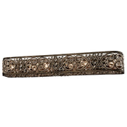 Atlas Lighting Amherst 34in 6-Light Vanity Light | Traditional Antique Bronze and Clear Crystal | Bathroom Vanity & Powder Room | Model WL11506-BZ