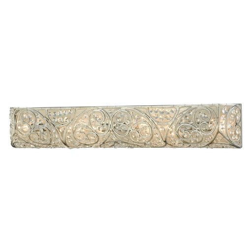 Atlas Lighting Andalusia 34in 6-Light Vanity Light | Traditional Aged Silver and Clear Crystal | Bathroom Vanity & Powder Room | Model WL11511-SV