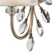 Atlas Lighting Asbury 16in 1-Light Vanity Light | Traditional Aged Silver and White Fabric | Bathroom Vanity & Powder Room | Model WL11515-SV