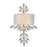 Atlas Lighting Asbury 23'' High 2Lt Sconce, Aged Silver/White
