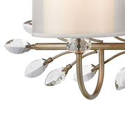 Atlas Lighting Asbury 24in 2-Light Vanity Light | Traditional Aged Silver and White Fabric Shade | Bathroom & Powder Room | Model WL11517-SV