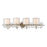 Atlas Lighting Asbury 42'' Wide 4Lt Vanity Light, Aged Silver/White