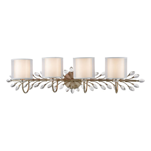 Atlas Lighting Asbury 42'' Wide 4Lt Vanity Light, Aged Silver/White