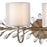 Atlas Lighting Asbury 42'' Wide 4Lt Vanity Light, Aged Silver/White