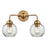 Atlas Lighting Astoria 16'' Wide 2Lt Vanity Light, Satin Gold/Clear