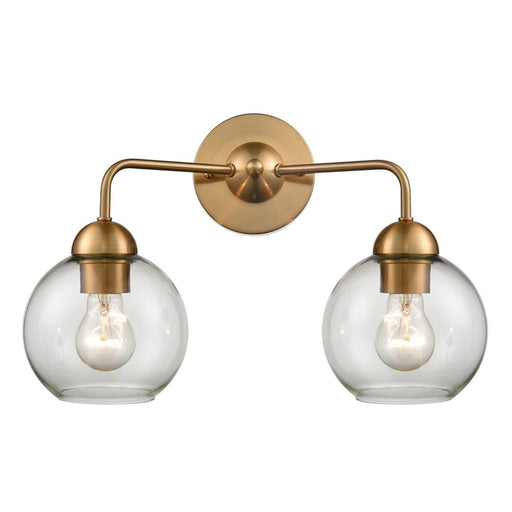 Atlas Lighting Astoria 16'' Wide 2Lt Vanity Light, Satin Gold/Clear