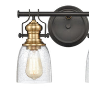 Atlas Lighting Chadwick 14in 2-Light Vanity Light | Transitional Oil Rubbed Bronze and Clear Seeded Glass | Bathroom Vanity | Model WL11556-BZ
