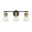 Atlas Lighting Chadwick 23'' Wide 3Lt Vanity Light, Bronze/Clear