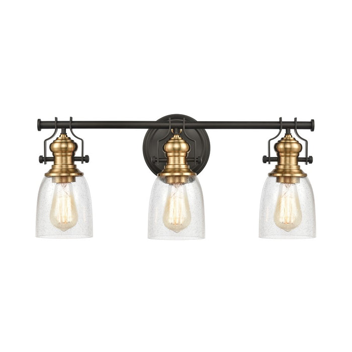 Atlas Lighting Chadwick 23'' Wide 3Lt Vanity Light, Bronze/Clear