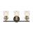 Atlas Lighting Chadwick 23'' Wide 3Lt Vanity Light, Bronze/Clear