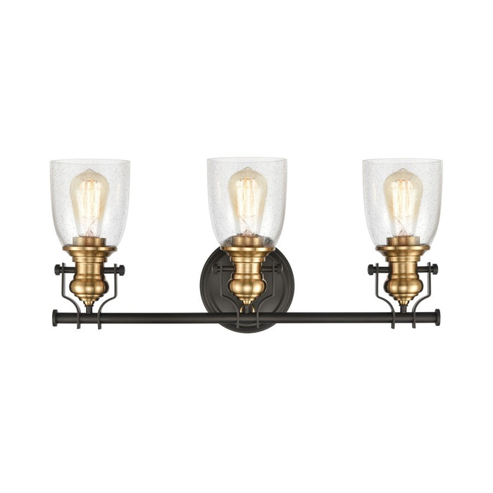 Atlas Lighting Chadwick 23'' Wide 3Lt Vanity Light, Bronze/Clear