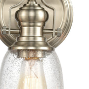 Atlas Lighting Chadwick 23in 3-Light Vanity Light | Transitional Satin Nickel and Clear Seeded Glass | Bathroom Vanity | Model WL11557-NK