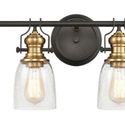 Atlas Lighting Chadwick 32in 4-Light Vanity Light | Transitional Oil Rubbed Bronze and Clear Seeded Glass | Bathroom Vanity | Model WL11558-BZ