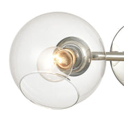Atlas Lighting Claro 16in 2-Light Vanity Light | Modern Polished Chrome and Clear Glass | Bathroom Vanity | 16 x 9 x 7 in | Model WL11567-CH