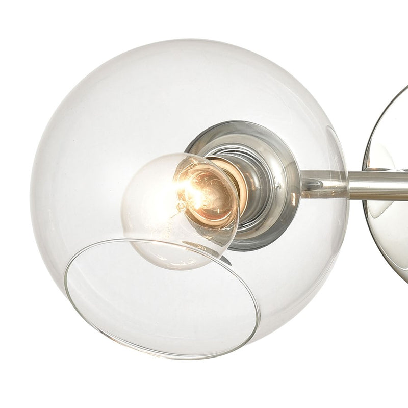 Atlas Lighting Claro 16in 2-Light Vanity Light | Modern Polished Chrome and Clear Glass | Bathroom Vanity | 16 x 9 x 7 in | Model WL11567-CH