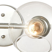 Atlas Lighting Claro 16in 2-Light Vanity Light | Modern Polished Chrome and Clear Glass | Bathroom Vanity | 16 x 9 x 7 in | Model WL11567-CH