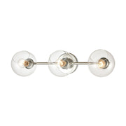 Atlas Lighting Claro 26in 3-Light Vanity Light | Modern Polished Chrome and Clear Glass | Bathroom Vanity | 26 x 9 x 7 in | Model WL11568-CH