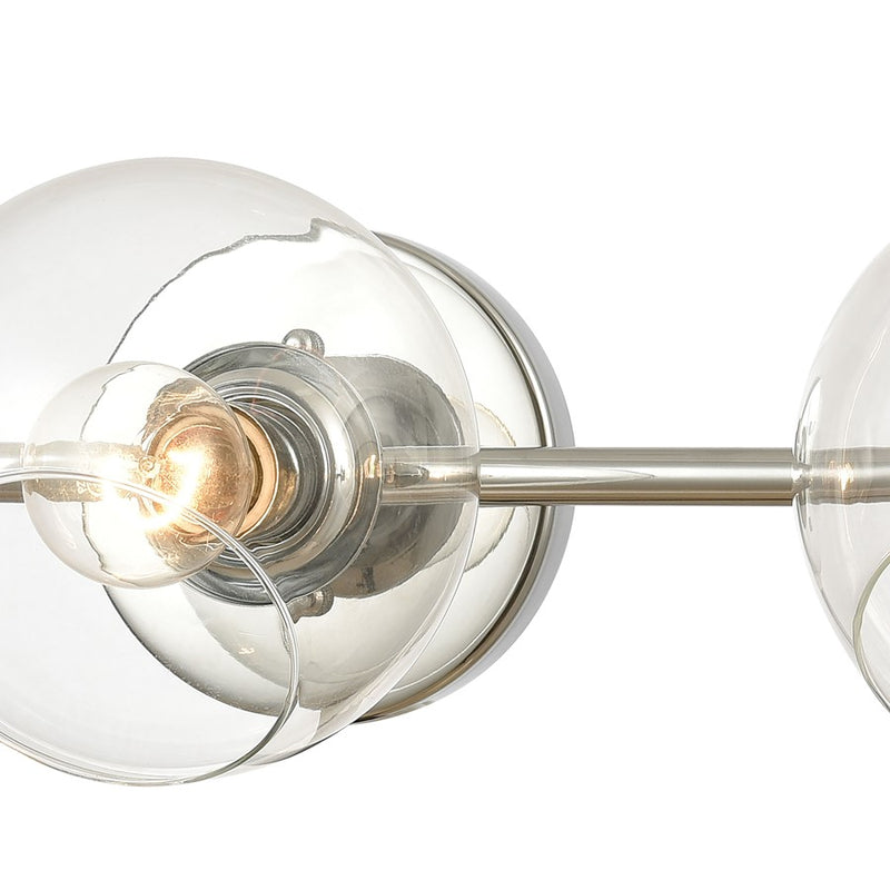 Atlas Lighting Claro 26in 3-Light Vanity Light | Modern Polished Chrome and Clear Glass | Bathroom Vanity | 26 x 9 x 7 in | Model WL11568-CH