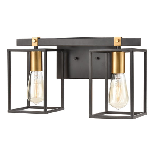 Atlas Lighting Cloe 16''W 2Lt Vanity Light, Matte Black/No Shade