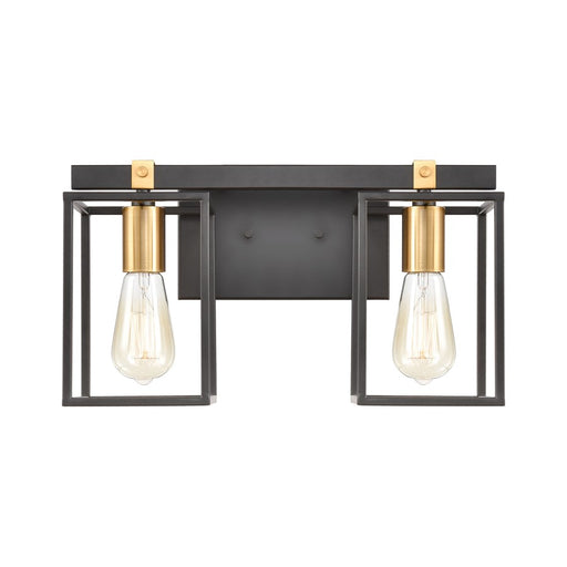 Atlas Lighting Cloe 16''W 2Lt Vanity Light, Matte Black/No Shade