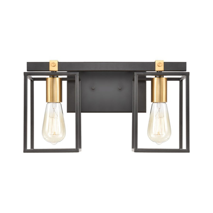 Atlas Lighting Cloe 16''W 2Lt Vanity Light, Matte Black/No Shade