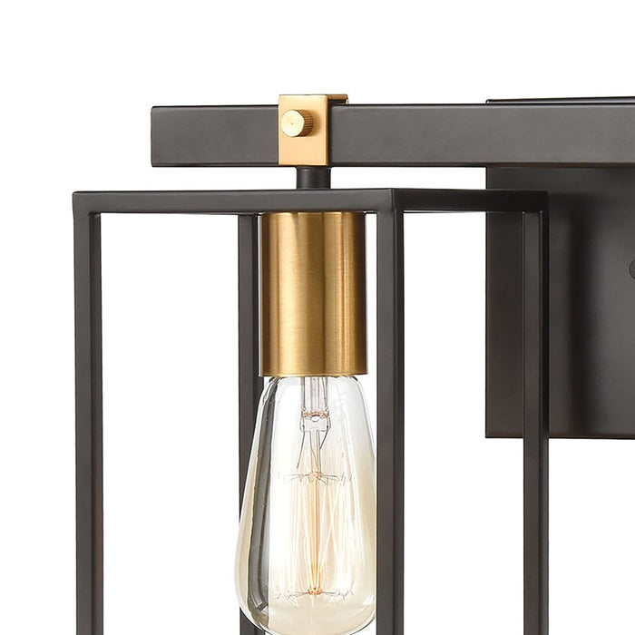 Atlas Lighting Cloe 16''W 2Lt Vanity Light, Matte Black/No Shade