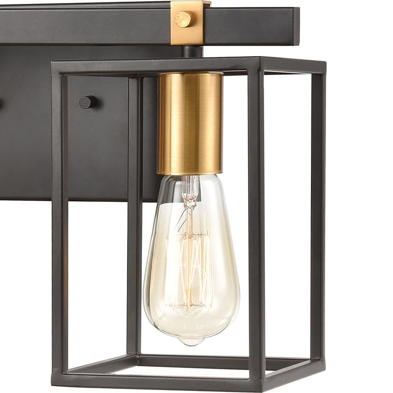 Atlas Lighting Cloe 16''W 2Lt Vanity Light, Matte Black/No Shade