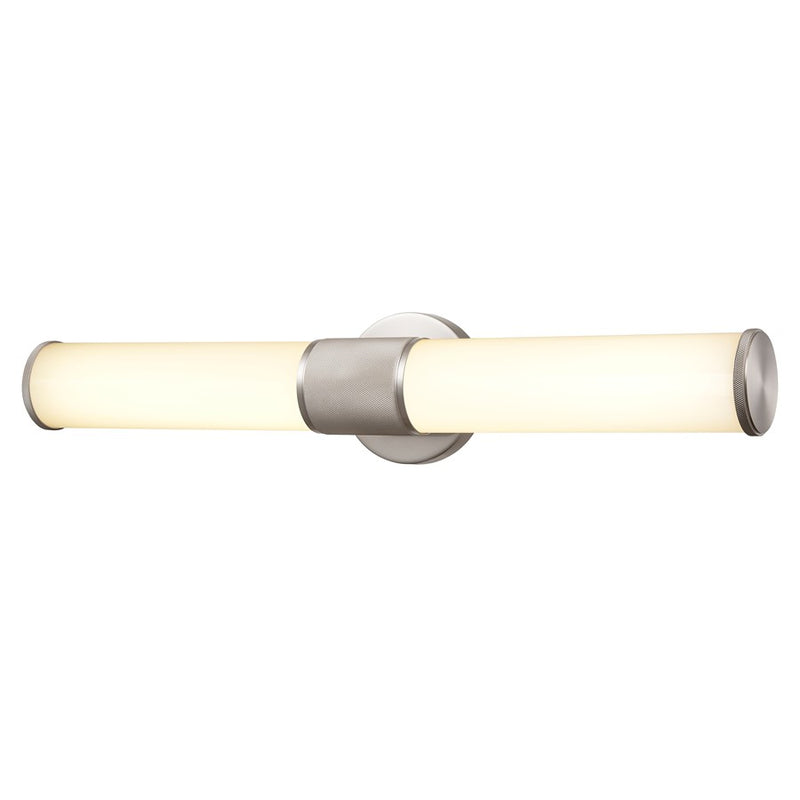 Atlas Lighting Conduit 24in Integrated LED Vanity Light | Modern Matte Nickel and White Frosted Glass | Bathroom Vanity | Model WL11574-NK