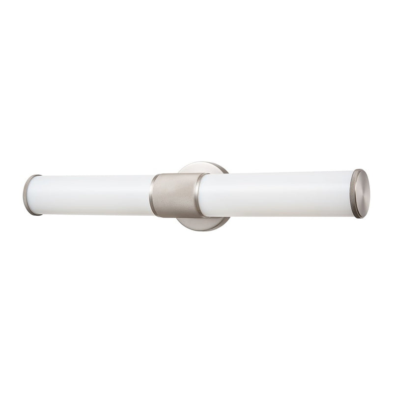 Atlas Lighting Conduit 24in Integrated LED Vanity Light | Modern Matte Nickel and White Frosted Glass | Bathroom Vanity | Model WL11574-NK