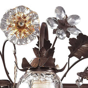 Atlas Lighting Cristallo Fiore 26in 3-Light Vanity Light | Traditional Bronze and Multicolor Crystal | Bathroom Vanity | Model WL11576-BZ
