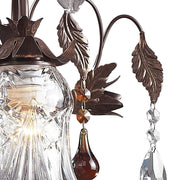 Atlas Lighting Cristallo Fiore 26in 3-Light Vanity Light | Traditional Bronze and Multicolor Crystal | Bathroom Vanity | Model WL11576-BZ