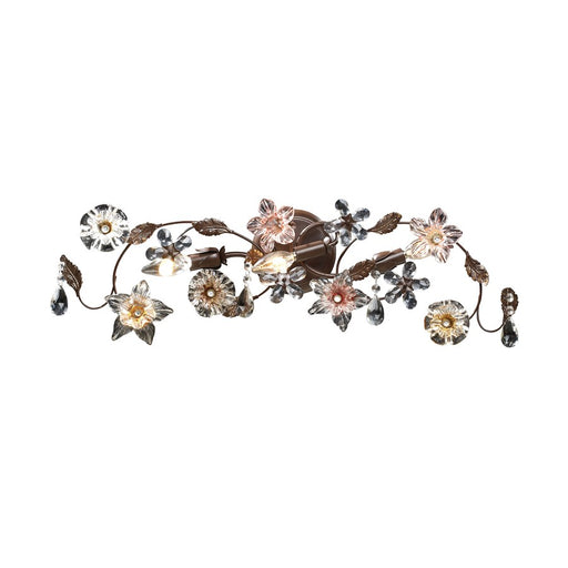 Atlas Lighting Cristallo Fiore 30in 3-Light Vanity Light | Traditional Bronze and Multicolor Crystal | Bathroom Vanity | Model WL11577-BZ