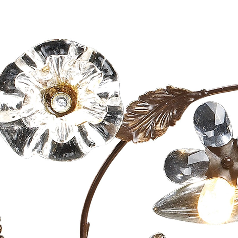 Atlas Lighting Cristallo Fiore 30in 3-Light Vanity Light | Traditional Bronze and Multicolor Crystal | Bathroom Vanity | Model WL11577-BZ